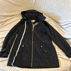 Michael Kors Black Long Rain Jacket